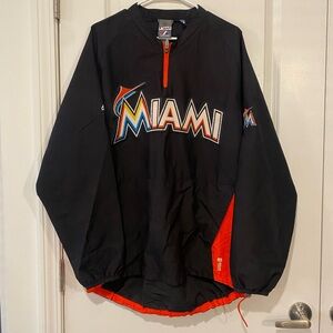 Majestic Miami Marlins Pullover Jacket